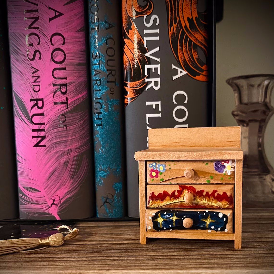 Acotar Inspired Mini Dresser Bookshelf Decor