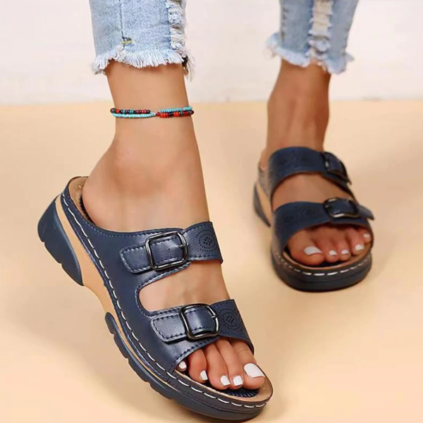 🔥[Last Day 49%OFF] New Plus Size Stylish Buckle Wedge Sandals(Buy 2 Free Shipping)