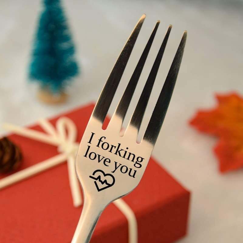 (🔥HOT SALE-49% OFF)  💝 Love You Personalized Fork(With Gift Box)