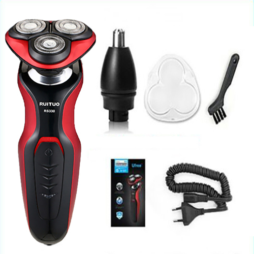 Rechargeable Cordless Electric Shaver Mens Razor Wet Dry Rotary Shaver+EU Plug