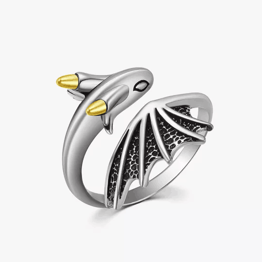Be Bold, Be Strong, Be Confident Dragon Adjustable Ring