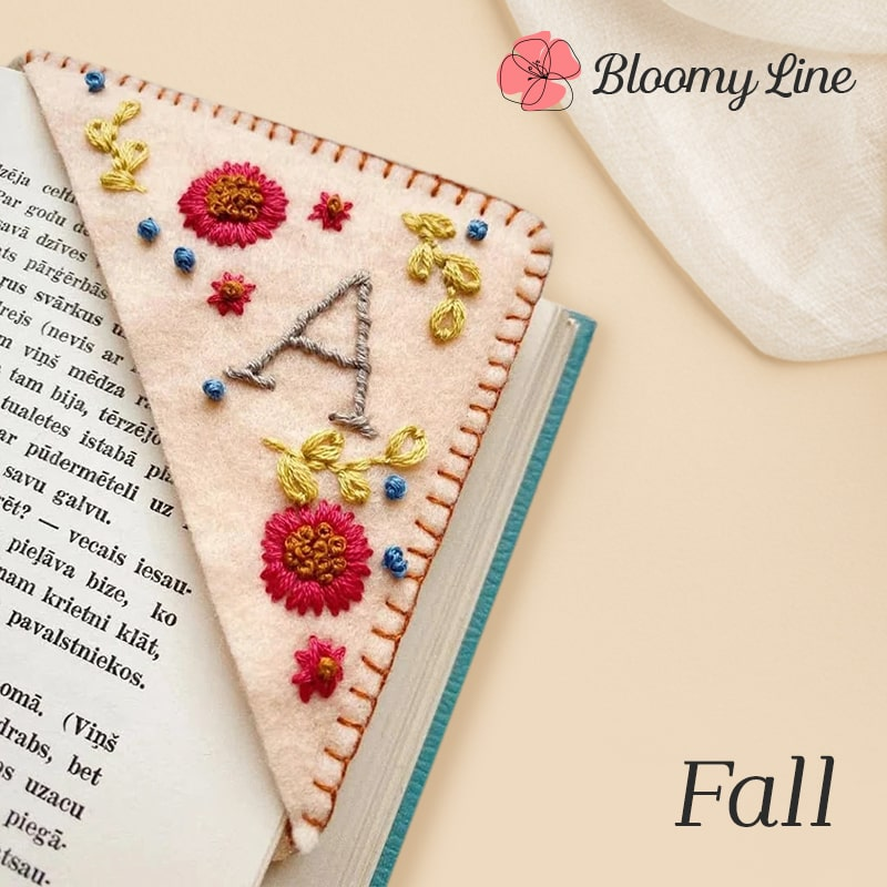 🎁LAST DAY 49%OFF✨Personalized hand embroidered corner bookmark
