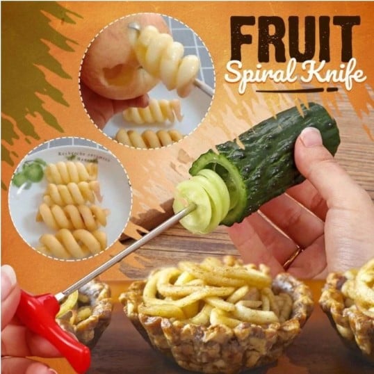 (🔥CHRISTMAS SALE 50% OFF)Vegetable Fruit Spiral Knife-BUY 3 GET 2 FREE NOW!