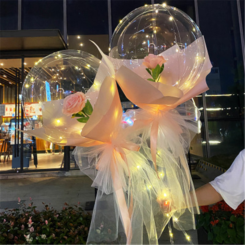 🔥Last Day Promotion - 50% OFF🔥 LED Luminous Balloon Flower Bouquet Flower In Balloon For Gift And Home Decoration - BUY 2 GET 1 FREE