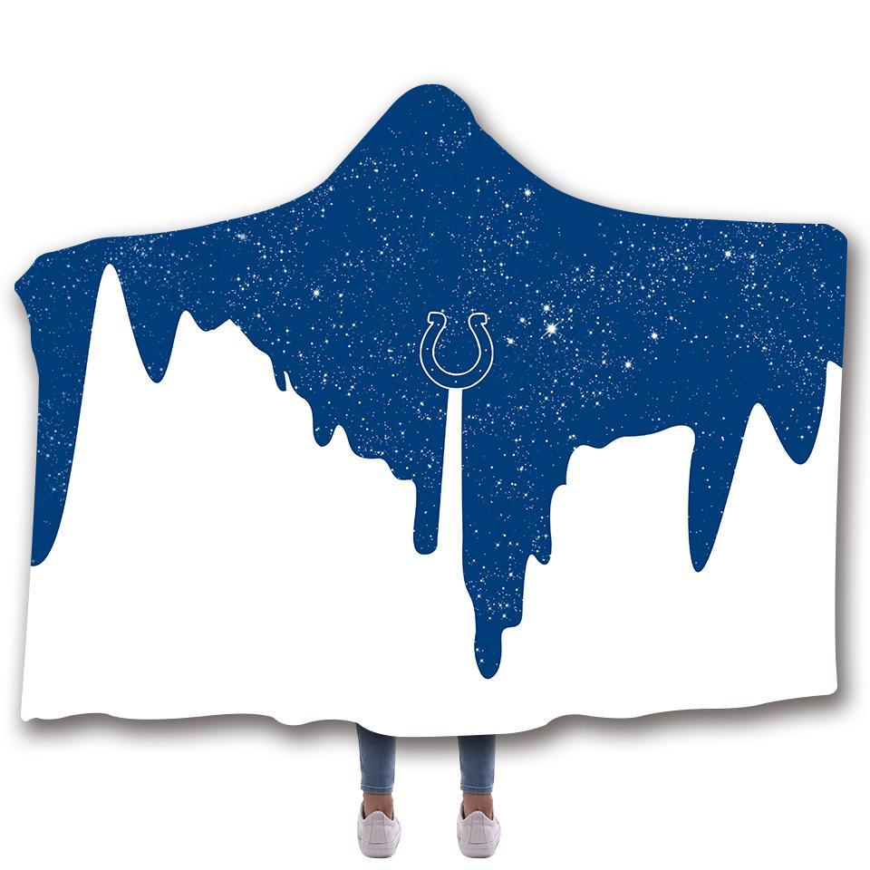 INDIANAPOLIS COLTS CLASSIC 3D HOODED BLANKET