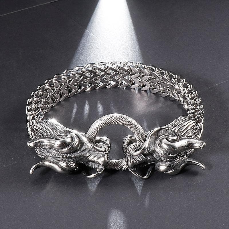 RETRO SILVER/GOLD DRAGON -BRACELET