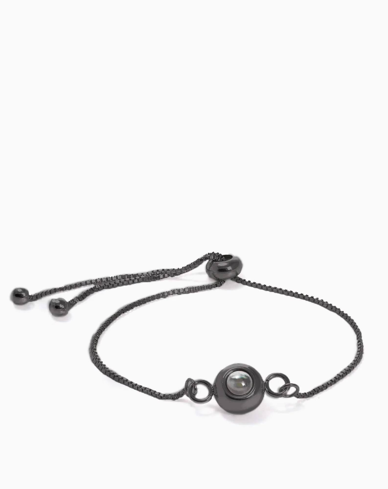 Customized Photo Projection Round Bead Bracelet