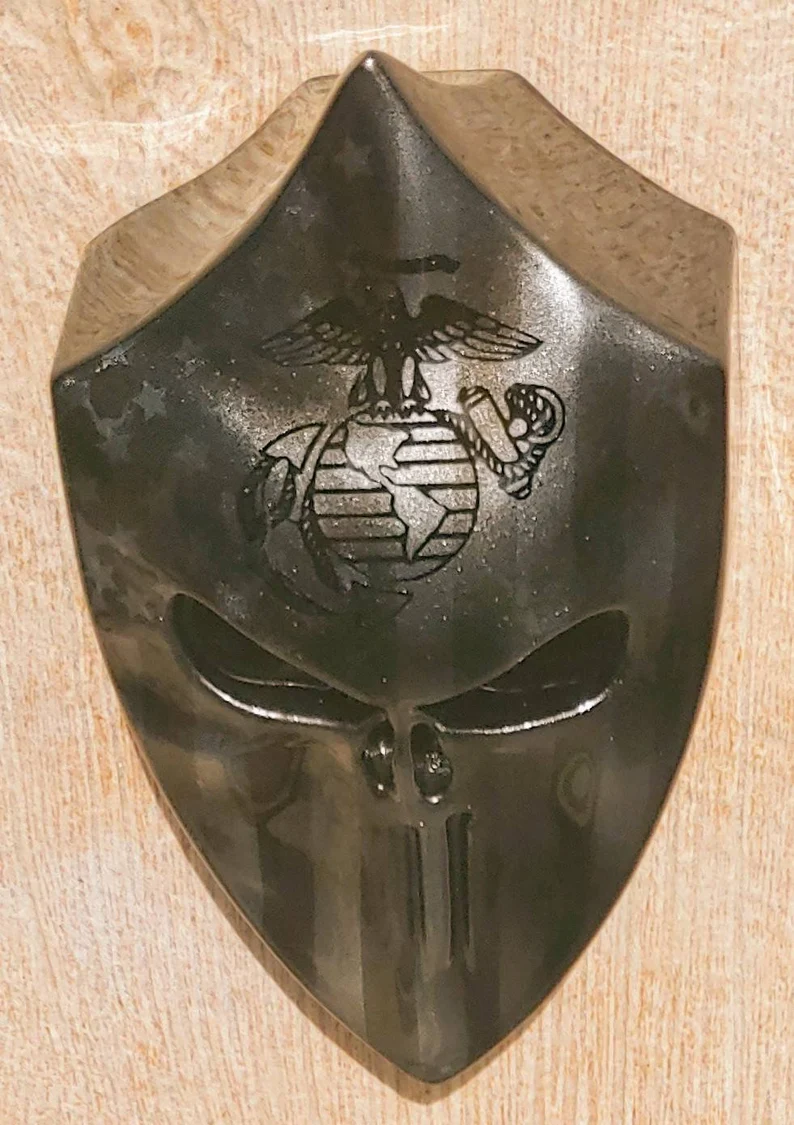 Custom Harley-Davidson horn cover with 3D Punisher flag USMC