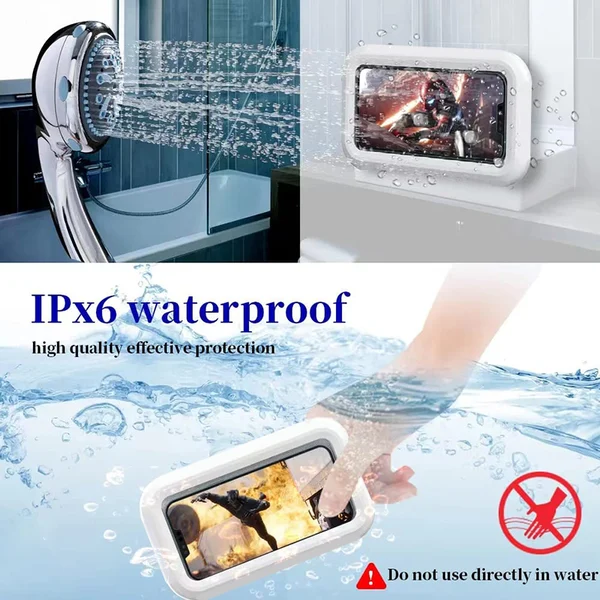(BUY 2 SAVE 15%🔥) Waterproof Shower Wall Mounted 360° Rotation Angle Adjustable Phone Holder