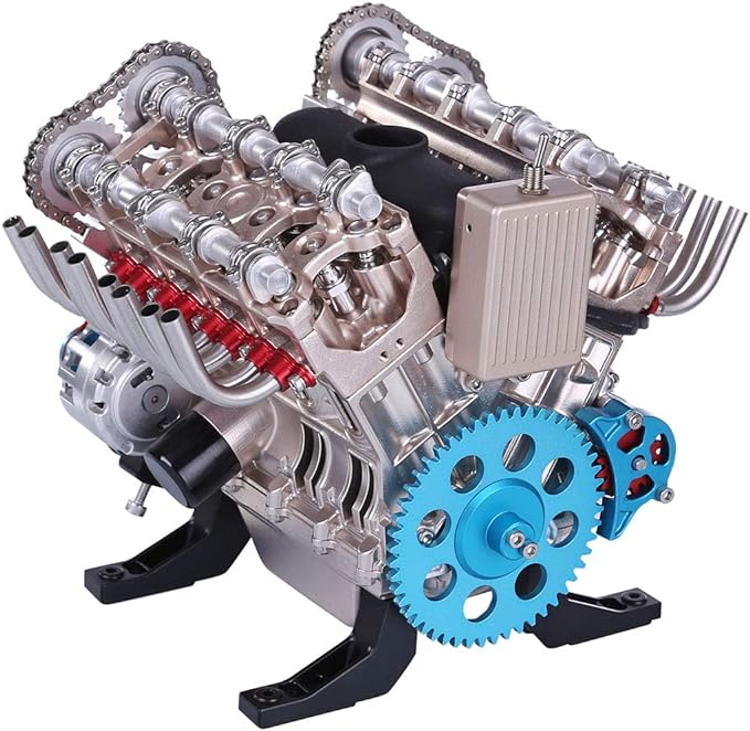 Teching V8 Mechanical Metal Assembly DIY Car Engine Model Kit 500+Pcs Educational Experiment Toy