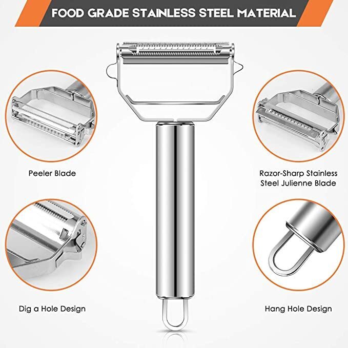 Multifunction Stainless Steel Fruit and Vegetable Peeler