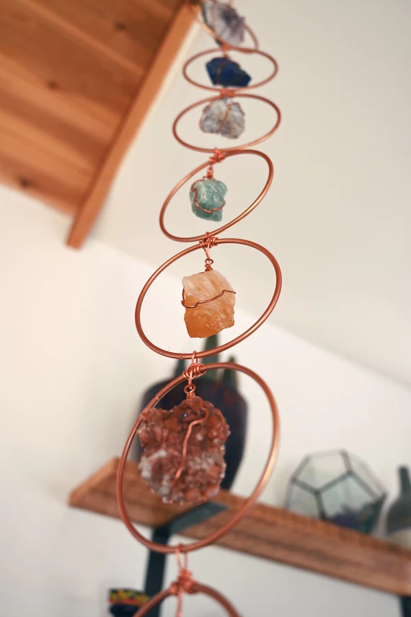 Seven Chakra Gemstone Hanging Wall Decor - Healing Crystals