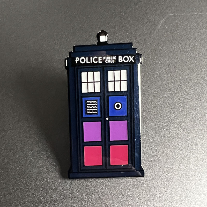 Rainbow Pride Police Box Pins