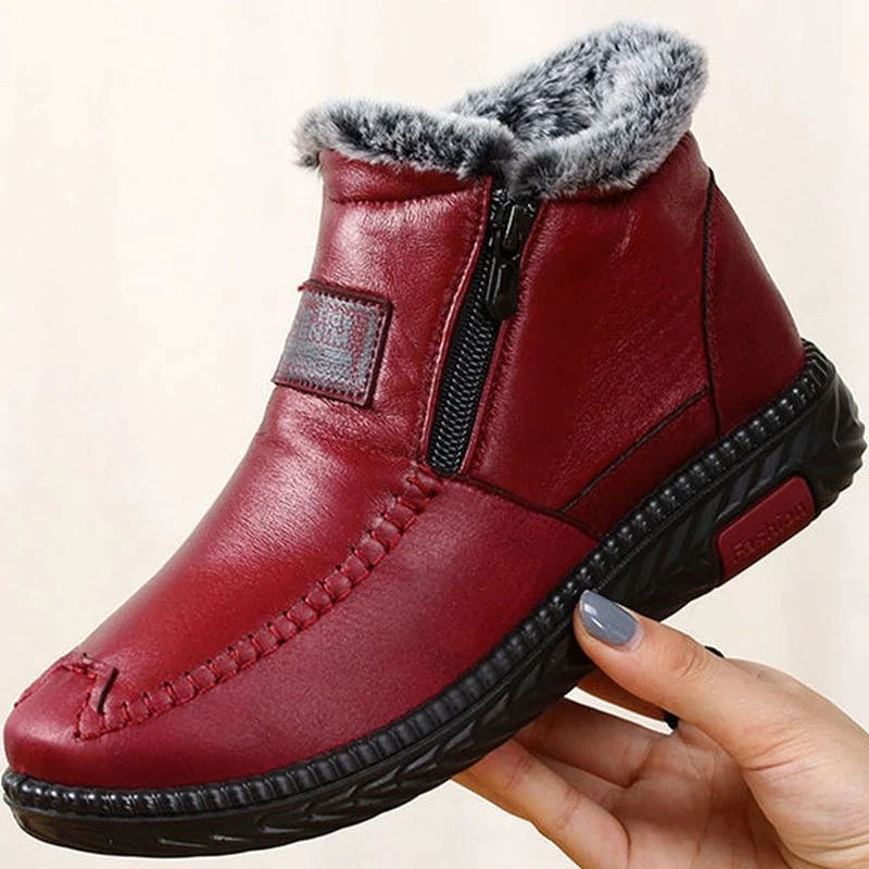 (🔥HOT SALE-60% OFF)Women's Soft Leather Winter Warm Shoes