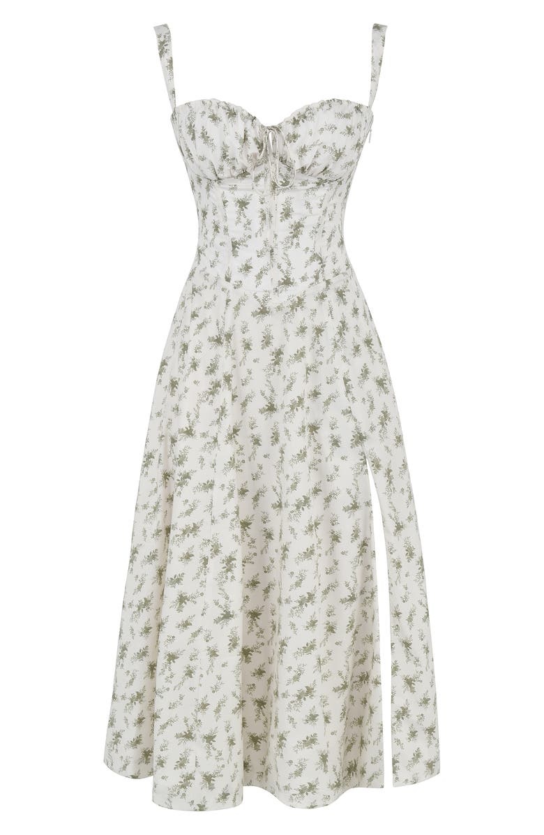 Comfortable Beauty – No Underwire-Print Bustier Sundress