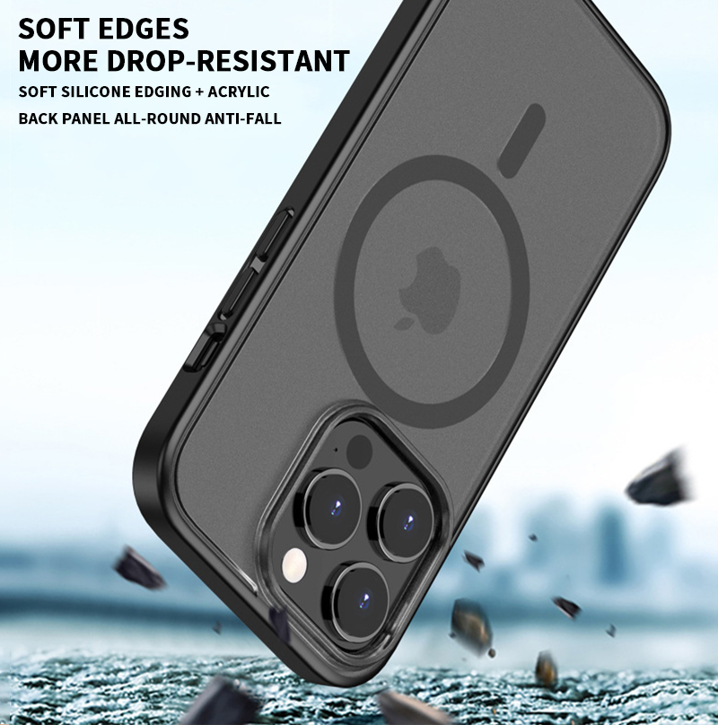Pure Color Magnetic Suction Anti-fall Case Cover For iPhone