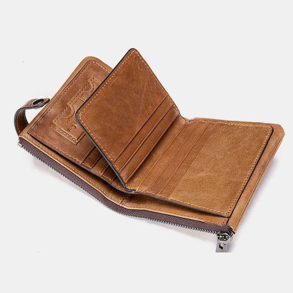 RFID Anti-Theft Multi-Card Leather Wallet