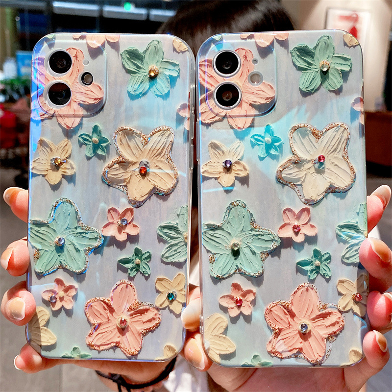 (BUY 2 GET 15% OFF)  Oil Painting Flower Pattern Mobile Phone case