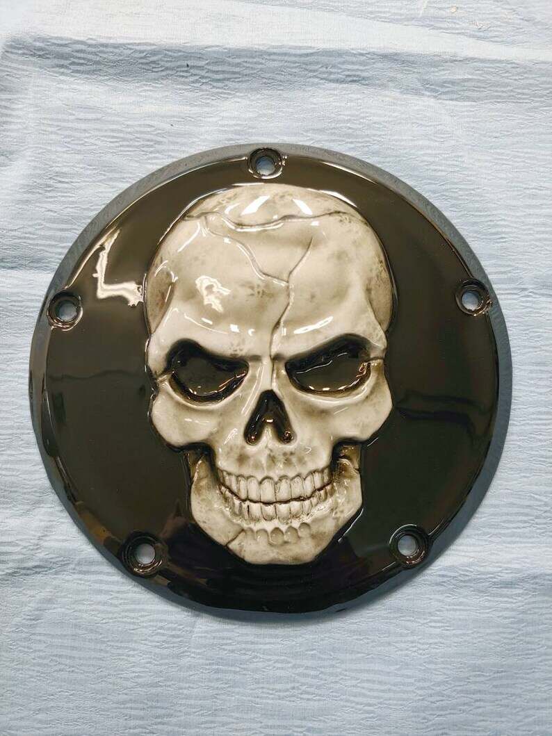 Harley Davidson 3D skull Harley Derby Clutch Cover
