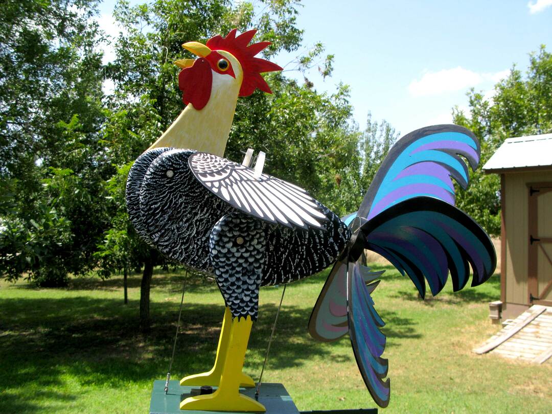 2021 Best Garden Decor-The live rooster windmills