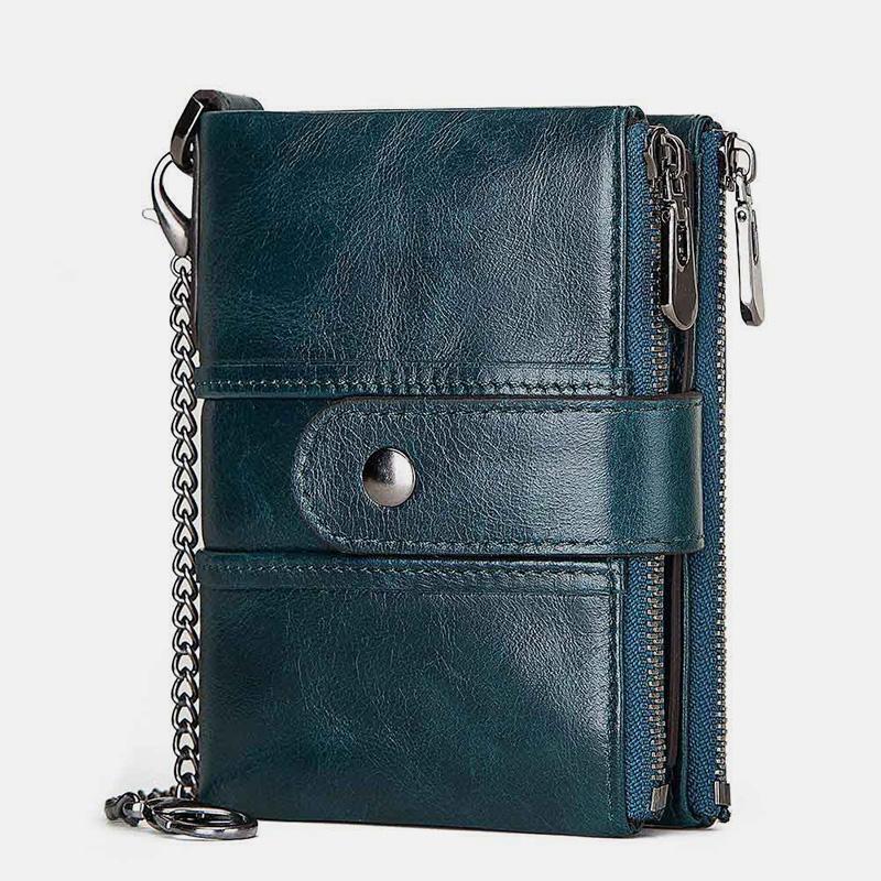Genuine Leather Anti-theft Retro Wallet With Chain (Buy 2 Get 15% Off,CODE:B2)