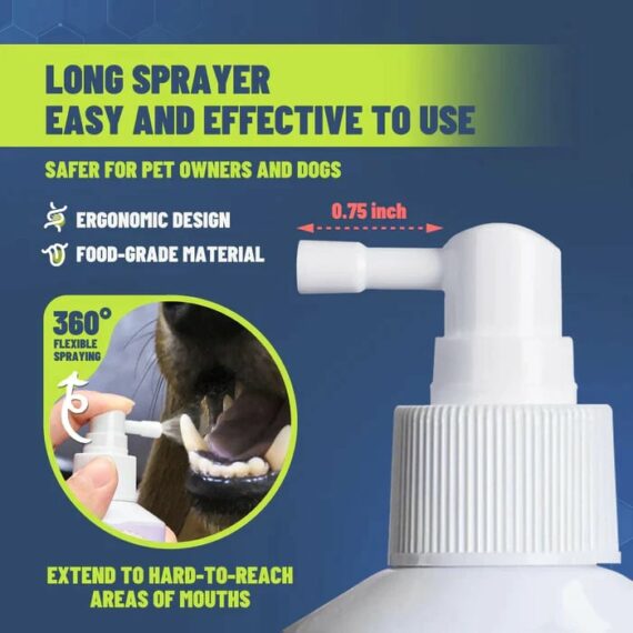 Business Teeth Cleaning Spray for Dogs & Cats, Eliminate Bad Breath, Targets Tartar & Plaque, Without Brushing