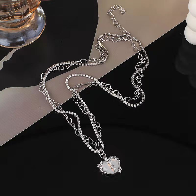 Split heart earrings/ring/necklace