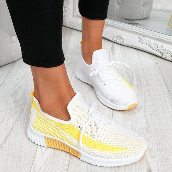 Breathable Lightweight Lace-Up Sneakers