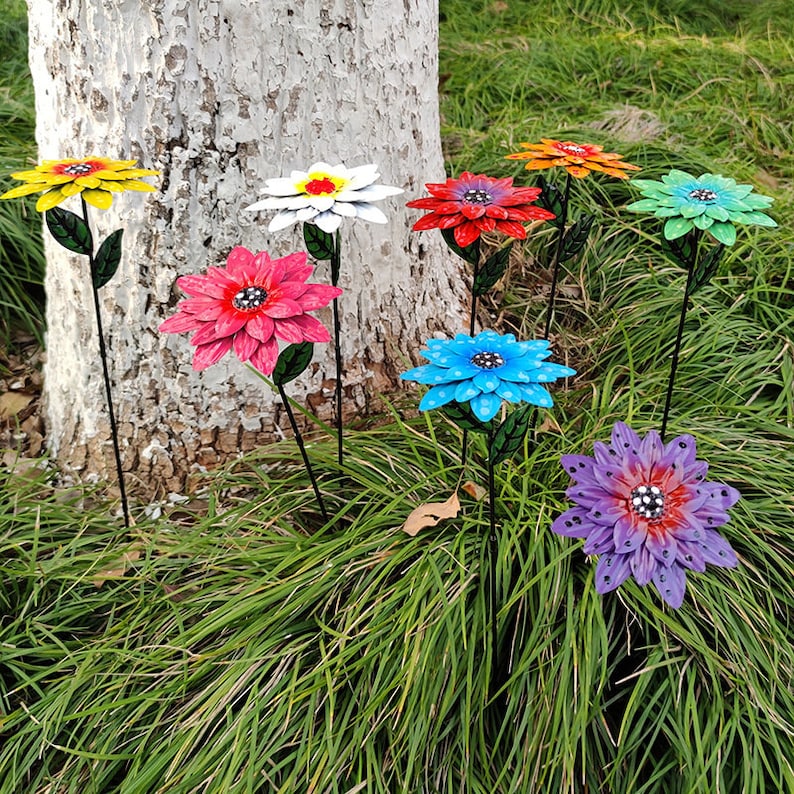 🔥Last Day Promotion - 50% OFF🔥Metal Flowers Garden Stakes-Buy 6  Get 15% Off & Free Shipping