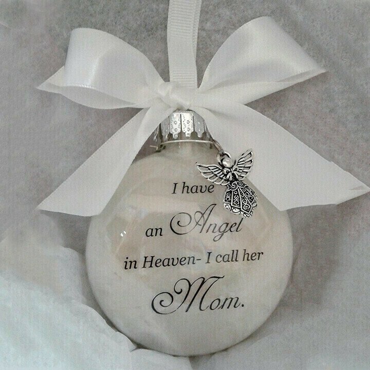 Feather ball Ornaments - Angel In Heaven Memorial Ornament