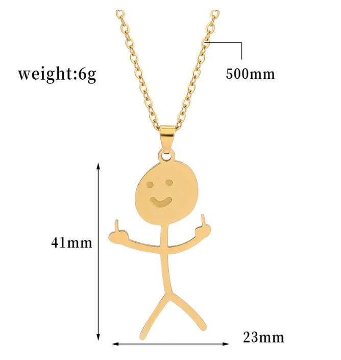FUNNY F.CK YOU DOODLE NECKLACE