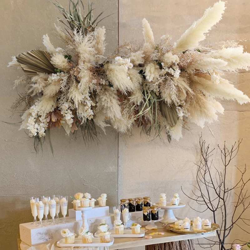 DIY Reed Floral Arrangement Wall Hanging Flowers