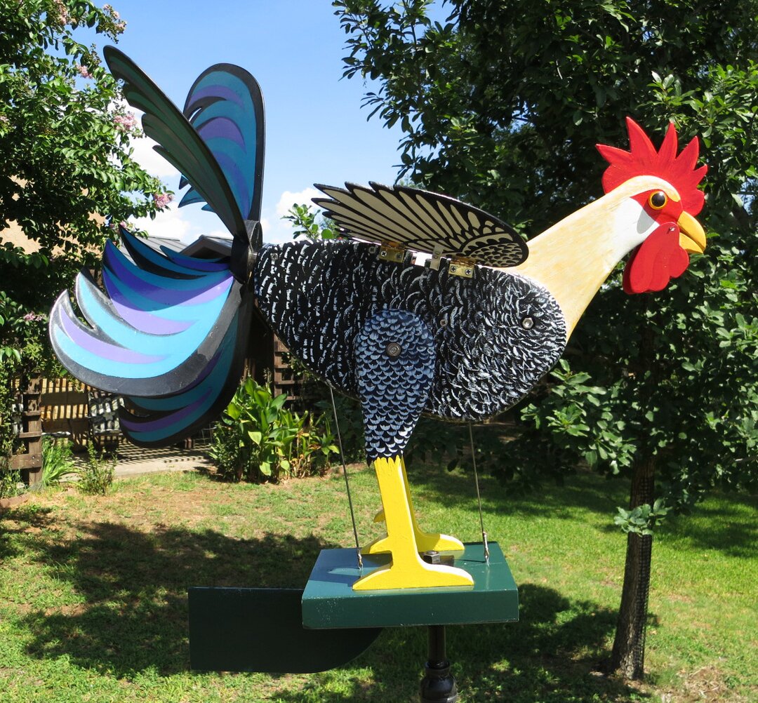 2021 Best Garden Decor-The live rooster windmills