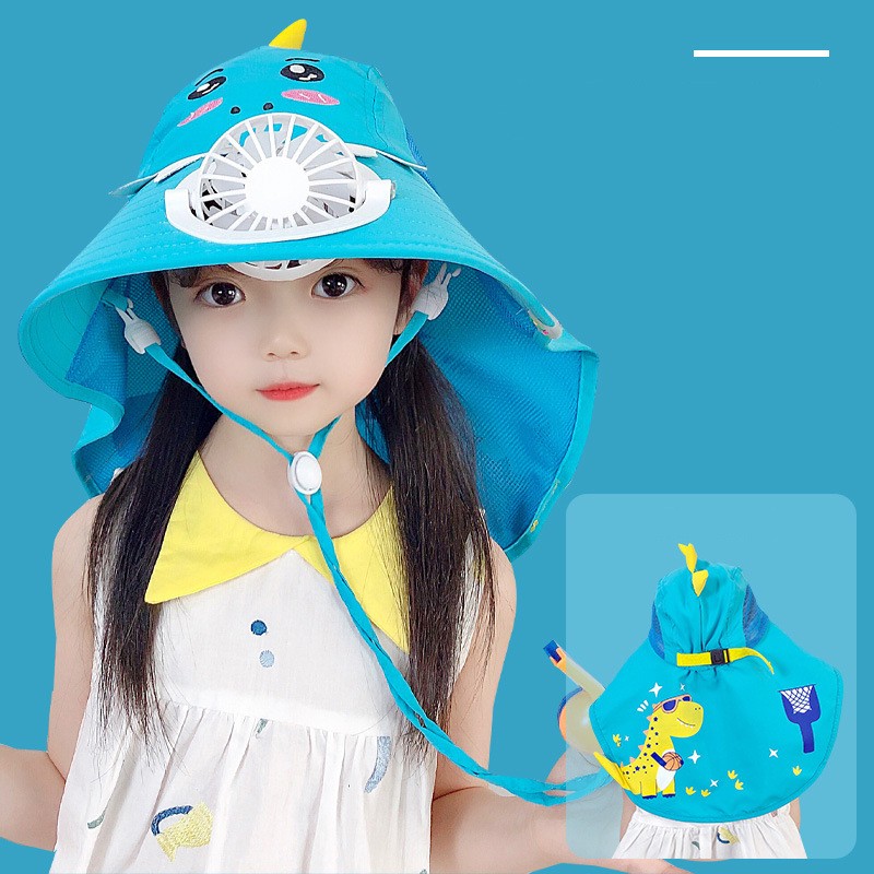 🔥 New upgrade with USB  fan of children's sun hat