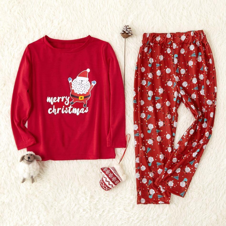 Cute Santa Claus Christmas Family Pajamas Sets