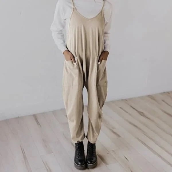 LAST DAY 49% OFF - Wide Leg Jumpsuit with Pockets (Buy 2 Free Shipping)