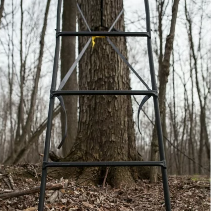 Hawk Big Denali Hunting Tree Stand 18' Steel 2-Man Ladder Stand Safe-Tread Steps