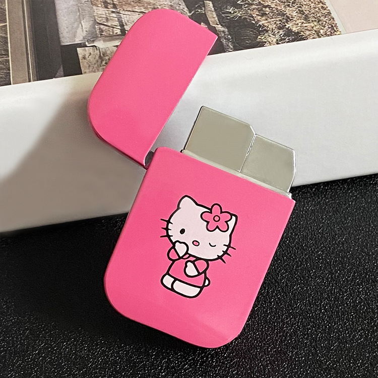 High quality pink flame Kitty lighter