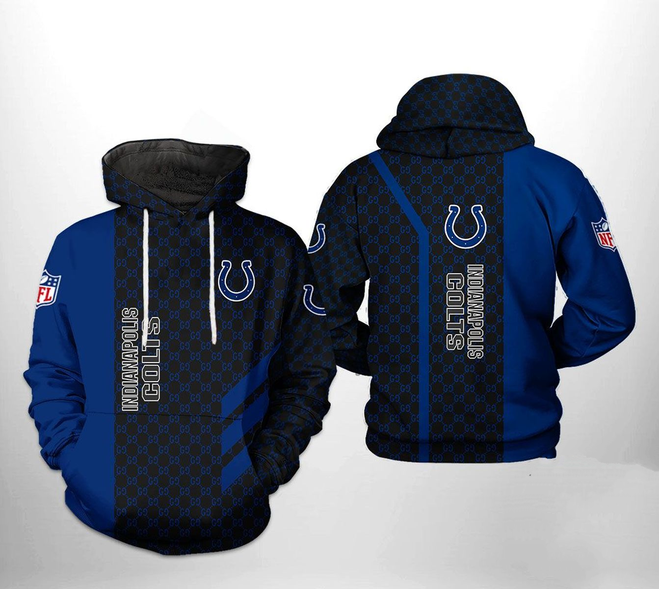 INDIANAPOLIS COLTS 3D HOODIE SKULL106
