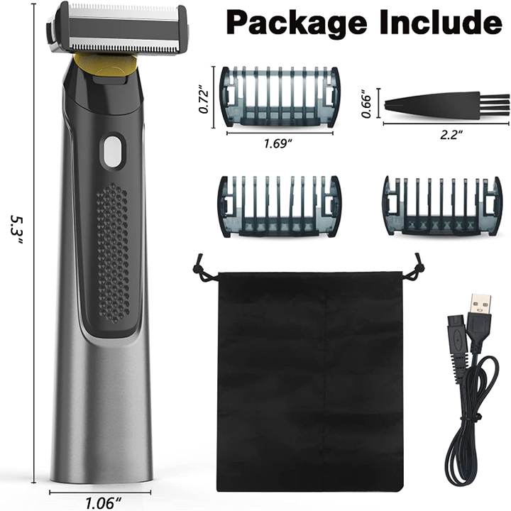 All-in-One Titanium Rechargeable Razor - Trims, Edges, Shaves and Grooms