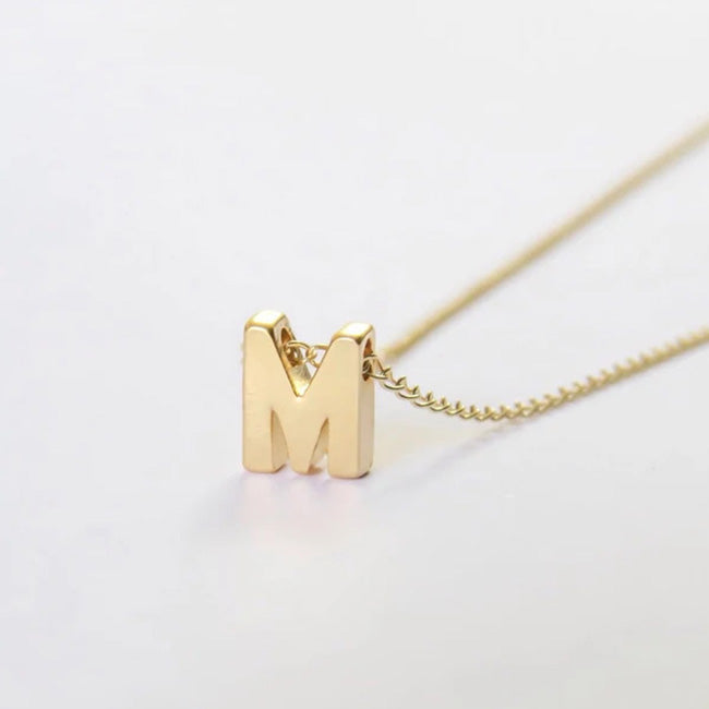 14K Gold Plated Initial Letter Necklace