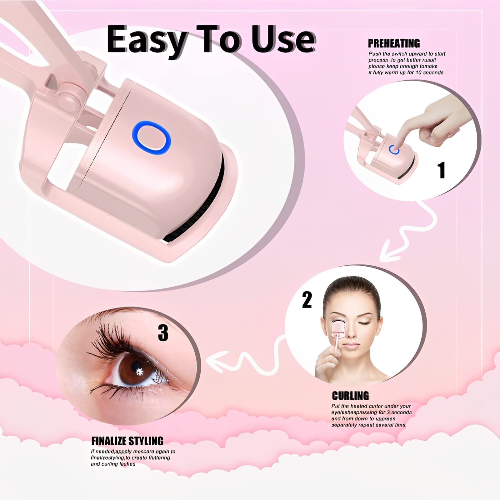 (New In-40%OFF) Electric Heated Eyelash Curler