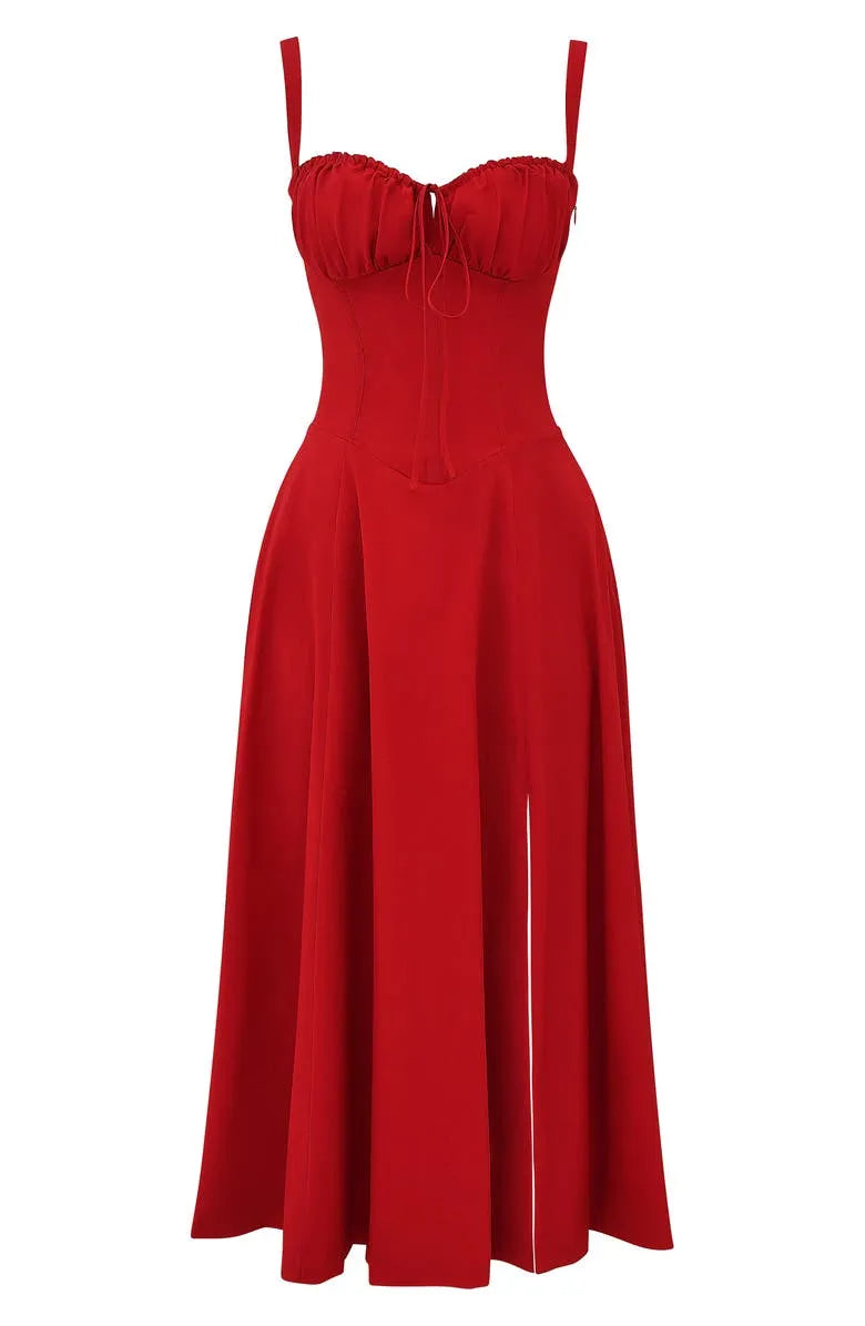 Floral Bustier Midriff Waist Shaper Dress – Last Day Promotion 70% Off