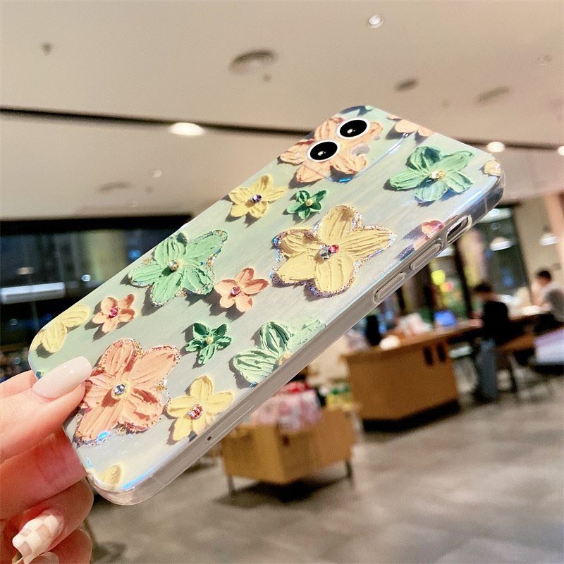 (BUY 2 GET 15% OFF)  Oil Painting Flower Pattern Mobile Phone case