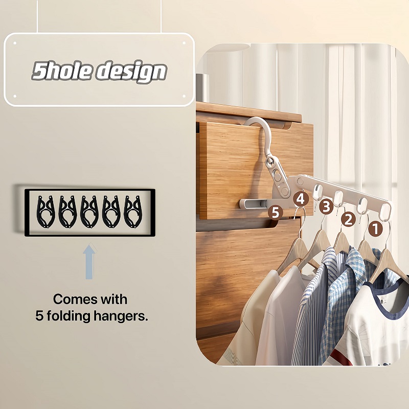 🔥BUY 2 GET 1 FREE-Travel Hangers  Foldable with 5 Holes