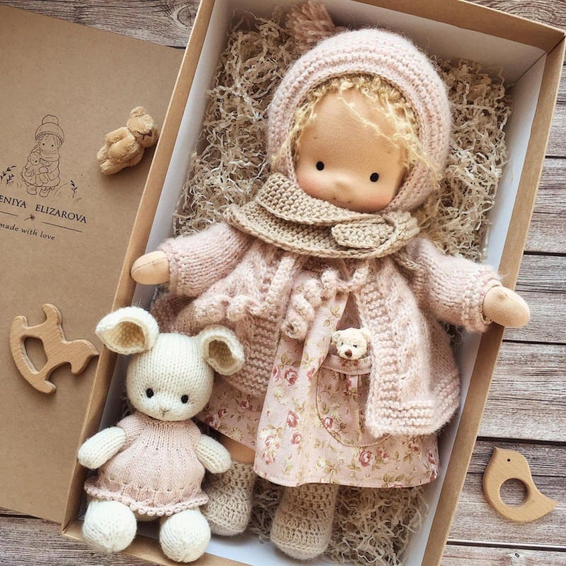 🎁The Best Gift for Kids-🎀Handmade Waldorf Doll👧(Buy2 Free Shipping)