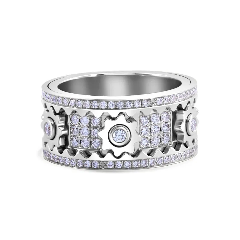 💖Mother's Day Sale - 50% OFF 🎁Handmade Diamond Ornate Geometric 3D Band Ring (Buy 2 Free Shipping)