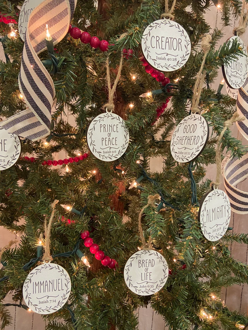 Names of Christ Christmas Ornament Set