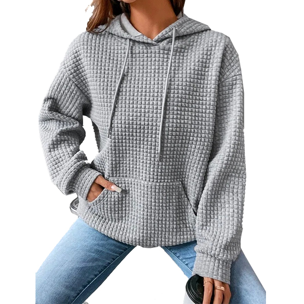 Women's Waffle Sweatshirt-White