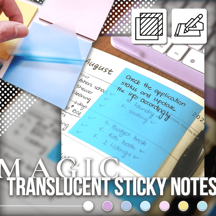 (🔥Clearance Sale Today-48% OFF)Magic Translucent Sticky Notes(2PCS/SET)-BUY 5 SETS GET 5 SETS FREE & FREE SHIPPING